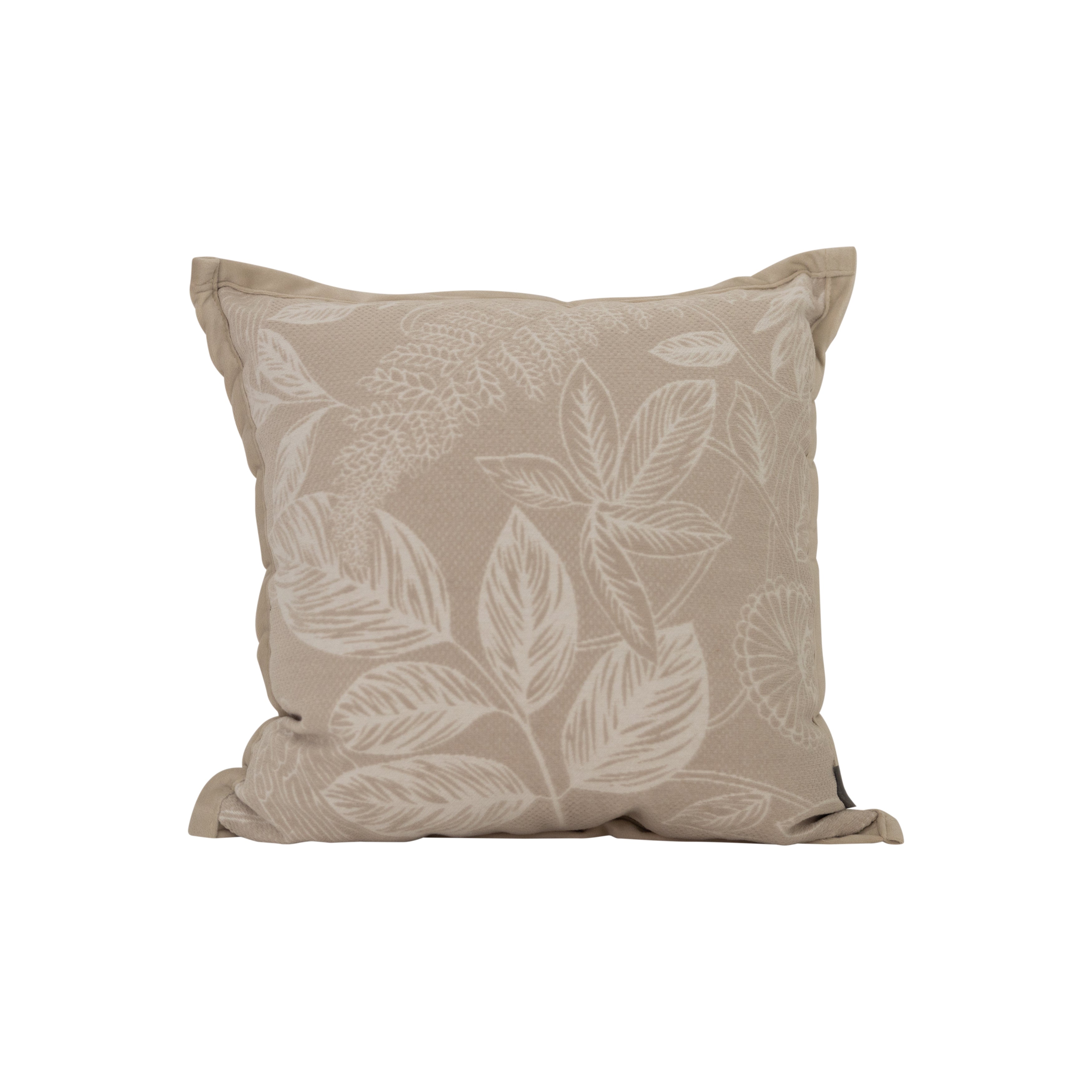 Cream Chenille Floral Jacquard Pillow