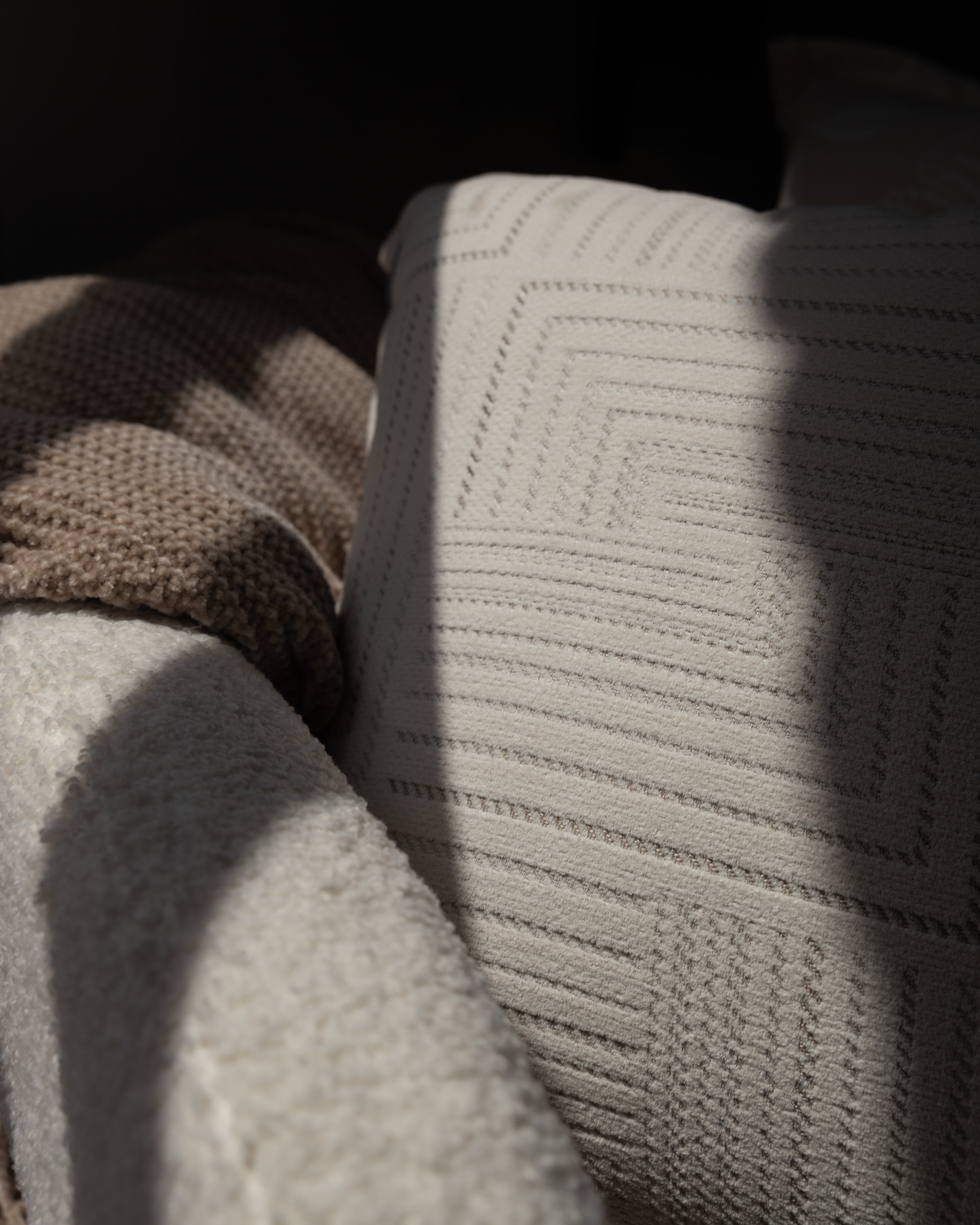 Cream Chenille Jacquard Pillow